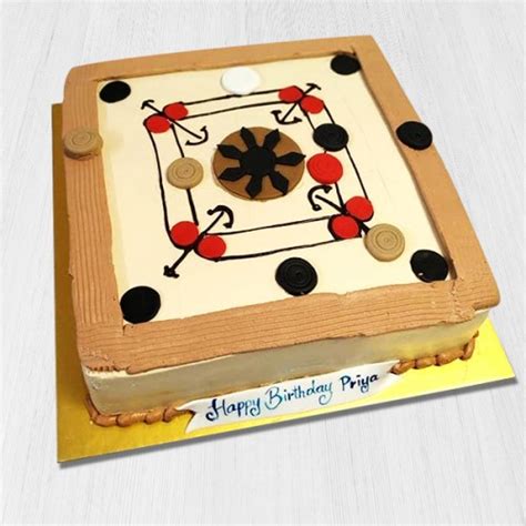 carrom board cake|Carrom board theme cake Loved .